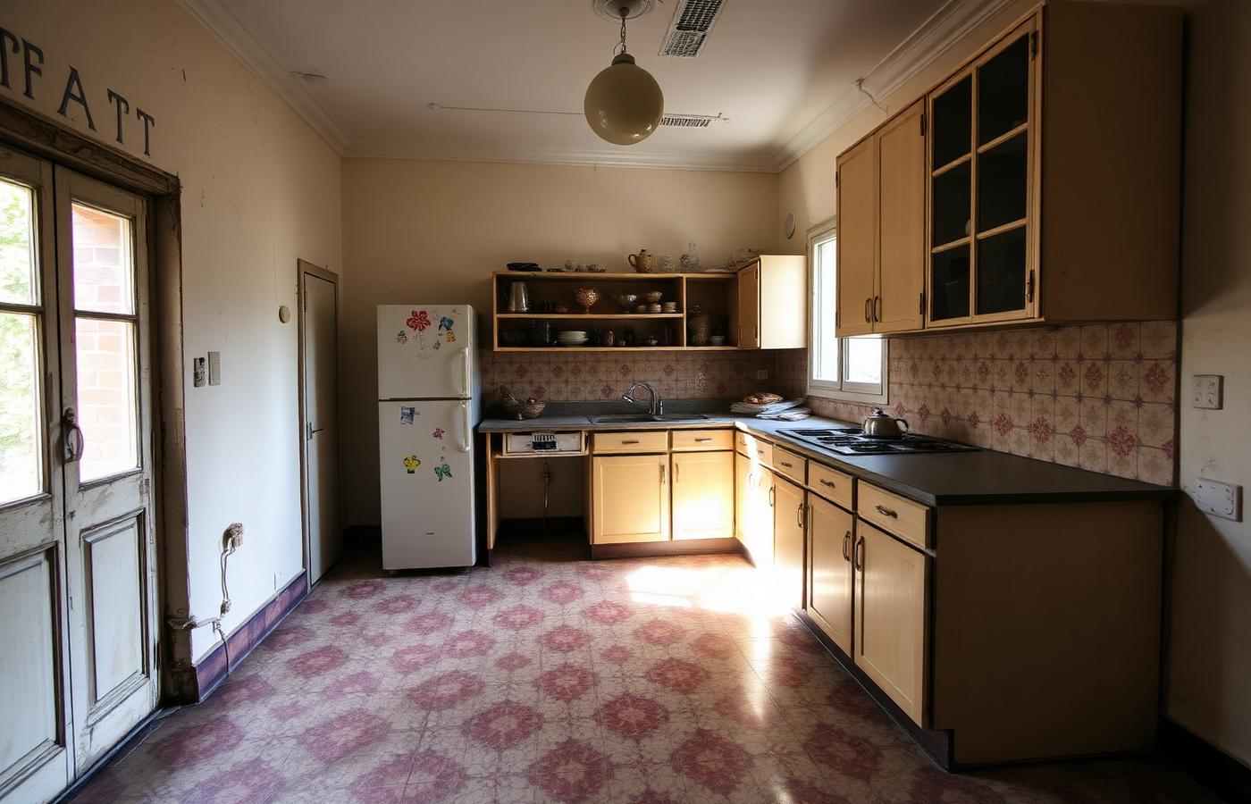 Cozinha antiga por renovar no Alto Minho
